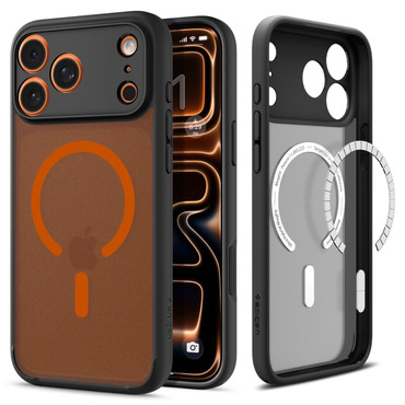 Tok Spigen "Ultra Hybrid Mag" iPhone 17 Pro készülékekhez - frost black orange