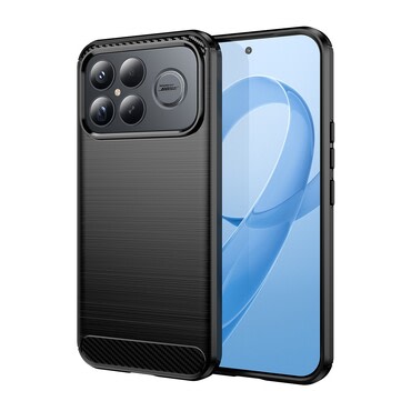 TPU gél tok "Brushed Carbon" Xiaomi Poco F8 Ultra készülékekhez - fekete