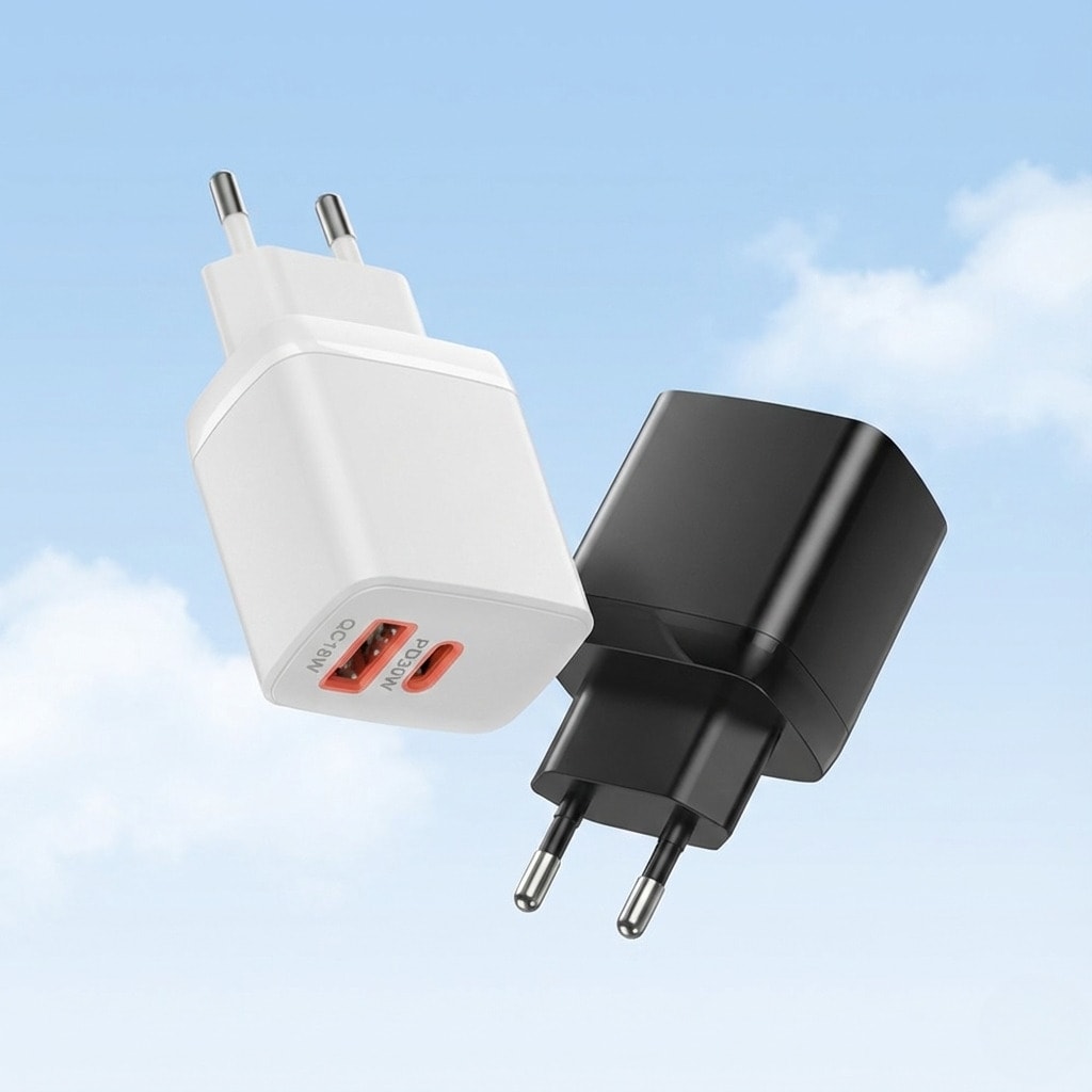 Techsuit Duonix 30W fali töltő két kimenettel és GaN technológiával