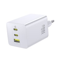 Fali töltőadapter 100 W, 2× USB-C és 1× USB-A, Baseus „EnerFill FE1” – fehér