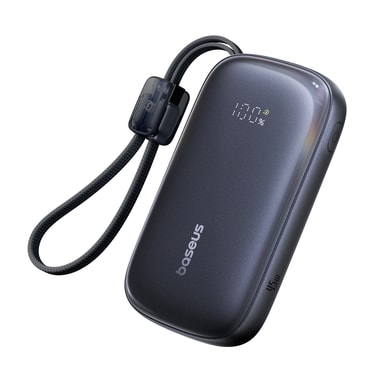 Power bank Baseus "Airpow II" 10000 mAh Qi2 MagSafe 22,5W és USB-C kábellel – fekete