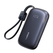Power bank 10000 mAh 22.5W beépített kábellel Baseus „EnerFill Qpow3 Ultra” – fekete
