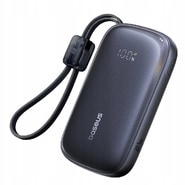 Power bank 20000 mAh 22.5W beépített kábellel Baseus „EnerFill Qpow3 Ultra” – fekete