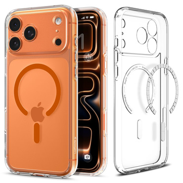 Tok Spigen "Ultra Hybrid Mag" iPhone 17 Pro Max készülékekhez - clear orange