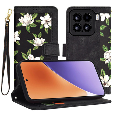 Nyitható tok Techsuit "FlipCraft" Xiaomi 15 készülékekhez - flowers of the dawn