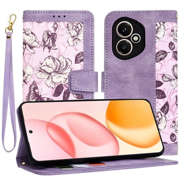 Nyitható tok Techsuit "FlipCraft" Honor 400 - mysterious purple