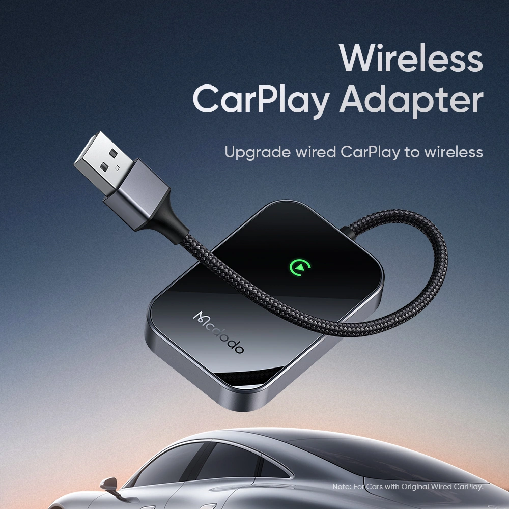 Vezeték nélküli CarPlay adapter Mcdodo CA-7210 - USB, Bluetooth, Siri támogatással - fekete
