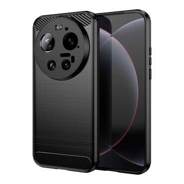 TPU gél tok "Brushed Carbon" Xiaomi 17 Ultra készülékekhez - fekete