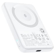 Acefast „M25” power bank USB-C kimenettel és 20W MagSafe vezeték nélküli töltéssel – 5000 mAh – fehér