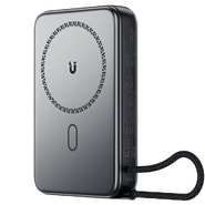 Acefast „M24” power bank USB-C kimenettel, beépített USB-C kábellel, 22.5W MagSafe – 10000 mAh – fém szürke