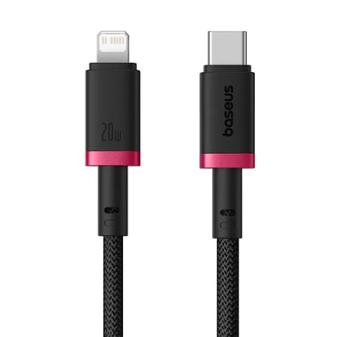 USB-C-Lightning töltő- és adatkábel Baseus Dura Series - 20W - 2 m - piros/fekete