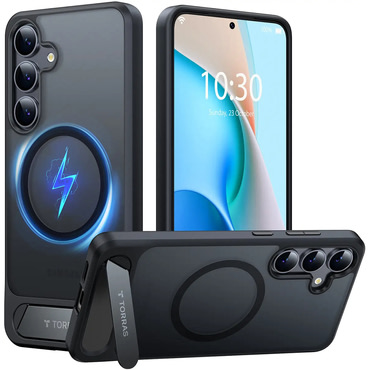 Prémium tok Torras "Pstand" Samsung Galaxy S25 készülékekhez - black