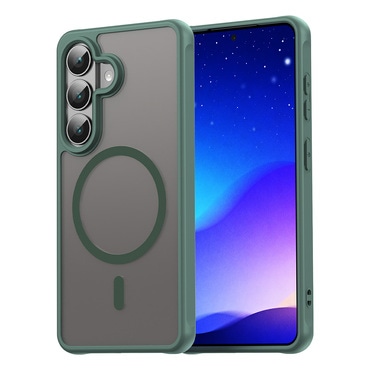 Hibrid tok "HaloFrost II MagSafe" Samsung Galaxy S26 készülékekhez - green