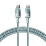 Baseus „Discolor” fonott töltő- és adatkábel USB-C-ről USB-C-re, 100W – 1m – kék/zöld