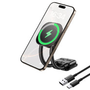 Baseus PrimeTrip C03s Pro mágneses autós tartó - Qi töltés 15W, 3M rögzítés - fekete