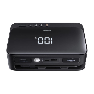 Baseus „Super Energy” 4 az 1-ben autós indító, power bank, zseblámpa és kompresszor, 6000 mAh – fekete