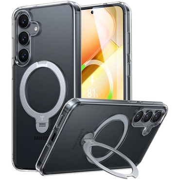 Prémium tok Torras "Ostand Spin" Samsung Galaxy S25 Plus készülékekhez - clear