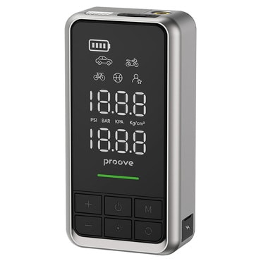 Proove „Air Jump” 2 az 1-ben autós indító és légkompresszor, 10 400 mAh – szürke