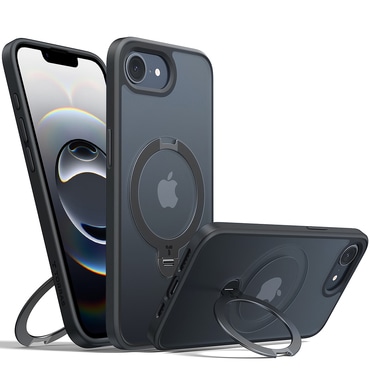 Prémium tok Torras "Ostand Spin" iPhone 16e készülékekhez - black