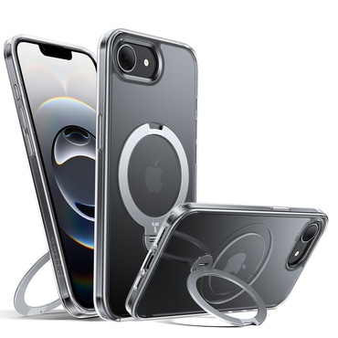 Prémium tok Torras "Ostand Spin" iPhone 16e készülékekhez - clear