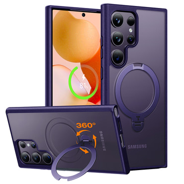 Prémium tok Torras "Ostand Spin" Samsung Galaxy S25 készülékekhez - purple