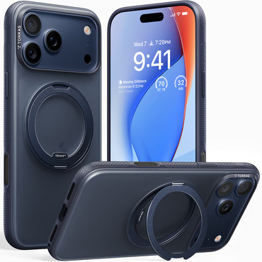 Prémium tok Torras "Ostand R Fitness" iPhone 17 Pro készülékekhez - navy blue