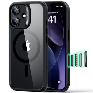Hibrid tok ESR "Classic Hybrid HaloLock" iPhone 17 készülékekhez - clear black