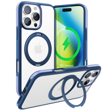 Prémium tok Torras "Ostand R Fusion" iPhone 16 Pro Max készülékekhez - navy blue