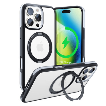 Prémium tok Torras "Ostand R Fusion" iPhone 16 Pro készülékekhez - black