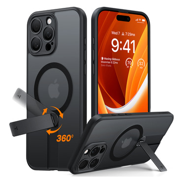 Prémium tok Torras "Pstand" iPhone 16 Pro Max készülékekhez - black