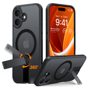 Prémium tok Torras "Pstand" iPhone 16 készülékekhez - black