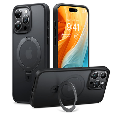 Prémium tok Torras "Ostand" iPhone 15 Pro Max készülékekhez - black