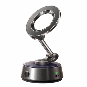 Autós MagSafe telefontartó elektromos vákuumos rögzítéssel Lisen "A690" műszerfalra - space gray