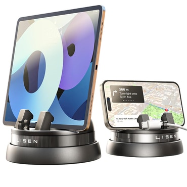 Autós telefontartó automatikus záródással Lisen "Slide Lock" műszerfalra - fekete