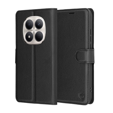 Nyitható tok Techsuit "Leather Folio" Xiaomi Redmi Note 15 Pro 5G készülékekhez - fekete