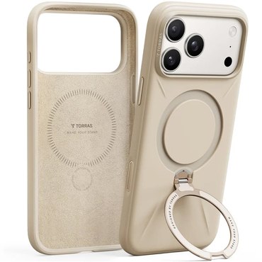 Prémium tok Torras "QPRO Silicone" iPhone 17 Pro – dessert gold