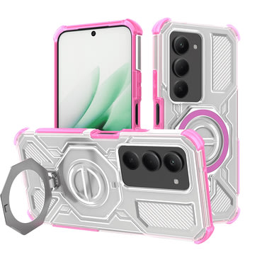 Hibrid tok "Carbon Shield Pro" Xiaomi Redmi 15 4G / Redmi 15 5G készülékekhez - pink transparent