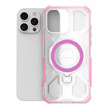 Hibrid tok "Carbon Shield Pro" Samsung Galaxy S26 készülékekhez - pink transparent