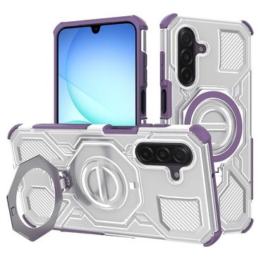 Hibrid tok "Carbon Shield Pro" Samsung Galaxy A17 5G / A17 4G készülékekhez - purple transparent