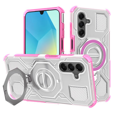 Hibrid tok "Carbon Shield Pro" Samsung Galaxy A16 4G / A16 5G készülékekhez - pink transparent