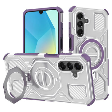 Hibrid tok "Carbon Shield Pro" Samsung Galaxy A16 4G / A16 5G készülékekhez - purple transparent