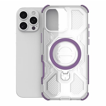 Hibrid tok "Carbon Shield Pro" Xiaomi Redmi Note 15 Pro Plus / Poco M8 Pro készülékekhez - purple transparent
