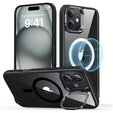 Hibrid tok ESR "Classic Hybrid HaloLock Kickstand" iPhone 16 készülékekhez - clear black