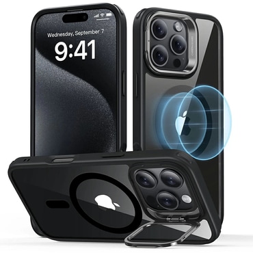 Hibrid tok ESR "Classic Hybrid HaloLock Kickstand" iPhone 16 Pro Max készülékekhez - clear black