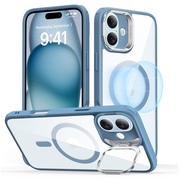 Hibrid tok ESR "Classic Hybrid HaloLock Kickstand" iPhone 16 készülékekhez - clear blue