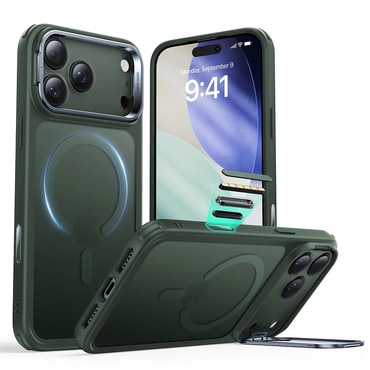 Hibrid tok ESR "Classic Hybrid HaloLock Kickstand" iPhone 17 készülékekhez - frosted green