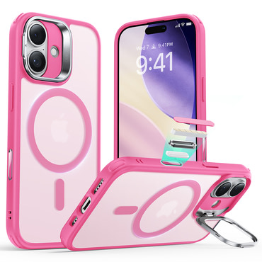 Hibrid tok ESR "Classic Hybrid HaloLock Kickstand" iPhone 17 készülékekhez - frosted pink