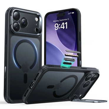 Hibrid tok ESR "Classic Hybrid HaloLock Kickstand" iPhone 17 Pro készülékekhez - frosted black