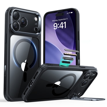 Hibrid tok ESR "Classic Hybrid HaloLock Kickstand" iPhone 17 Pro Max készülékekhez - clear black