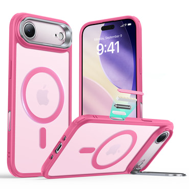 Hibrid tok ESR "Classic Hybrid HaloLock Kickstand" iPhone Air készülékekhez - frosted pink